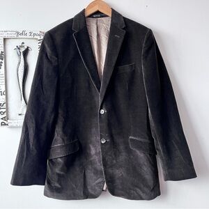 Men’s Y2K Banana Republic Velvet Brown 100% Cotton Blazer Sport Coat Size 42R